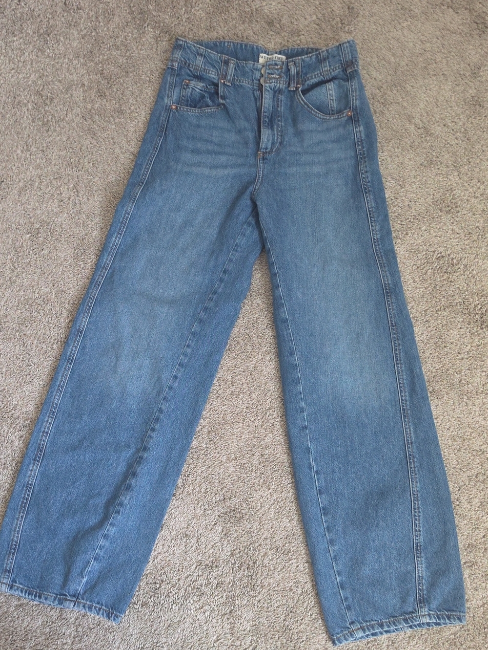 We The Free Aster High Rise Straight Leg Women's Jeans - Blue Wash